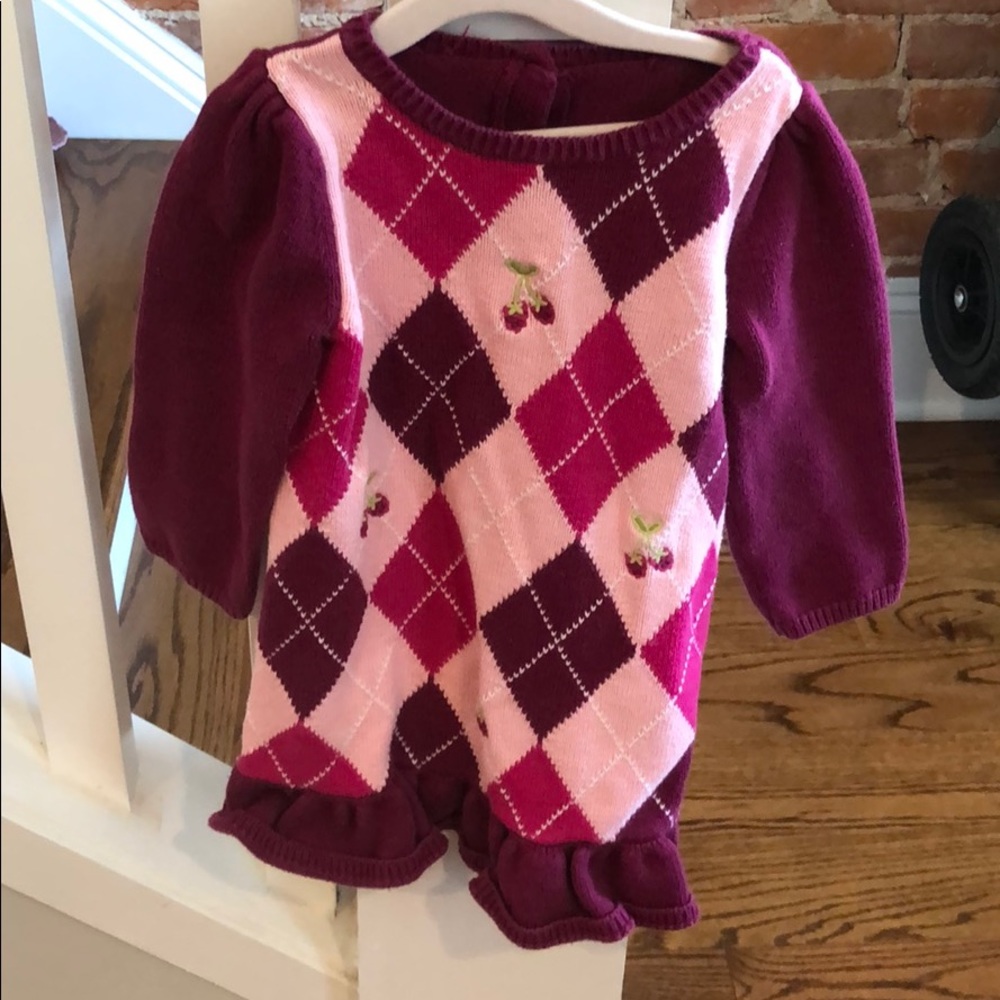 Argyle cherry dress
